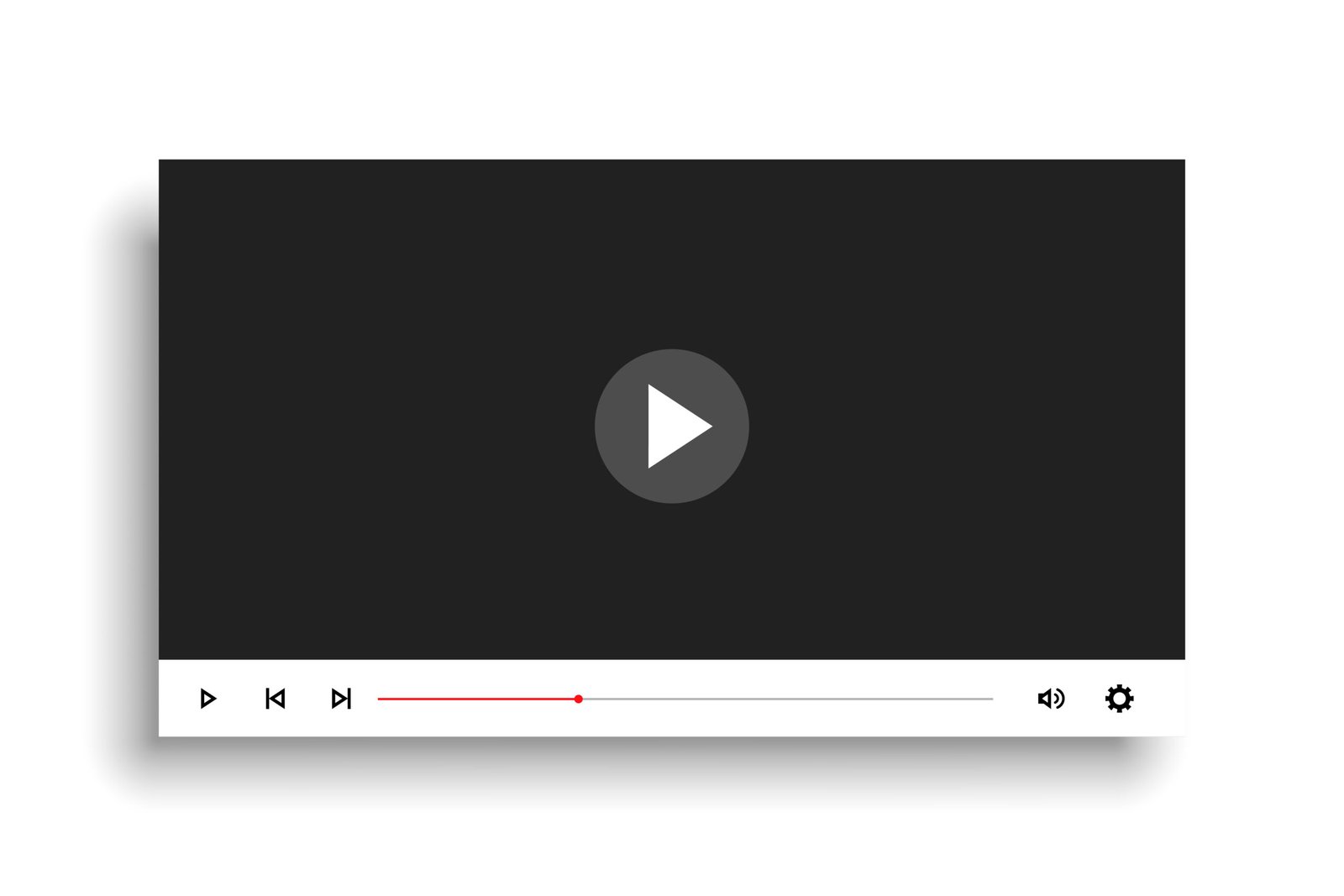 minimal white style video player mockup template design minimal white style video player mockup template design